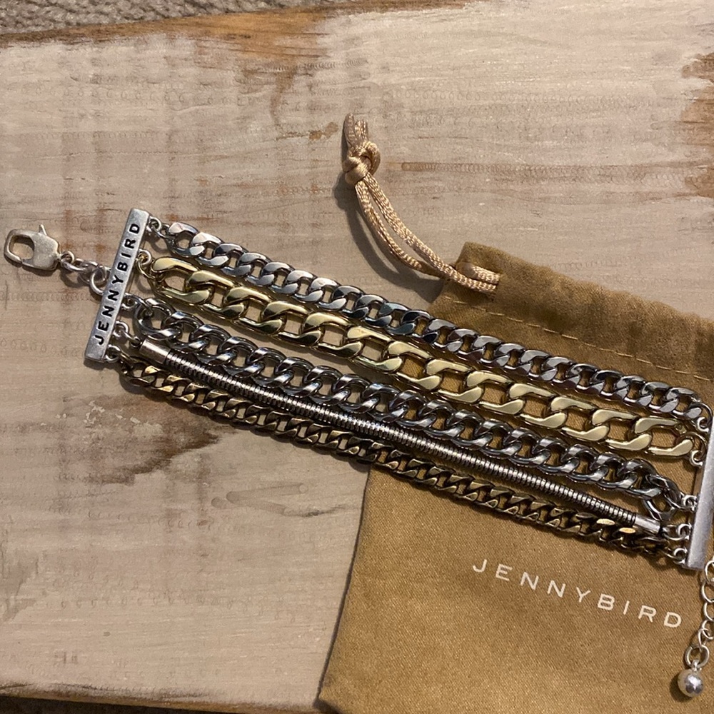 JENNY BIRD Austin Cuff Multi-Metal Strand Bracelet